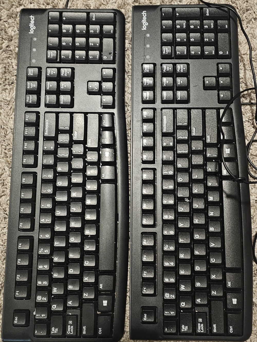 Do Not Buy Alone Bundle ONLY Logitech Wired Black USB Keyboard Duo